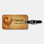 Sankofaの荷物のラベルの~の羊皮紙 ラゲッジタグ (正面横)