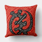 Sankofaの赤 クッション (裏面)