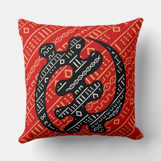 Sankofaの赤 クッション (裏面)