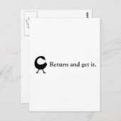 Sankofaの"リターンはそれを得。" ポストカード (正面/裏面)