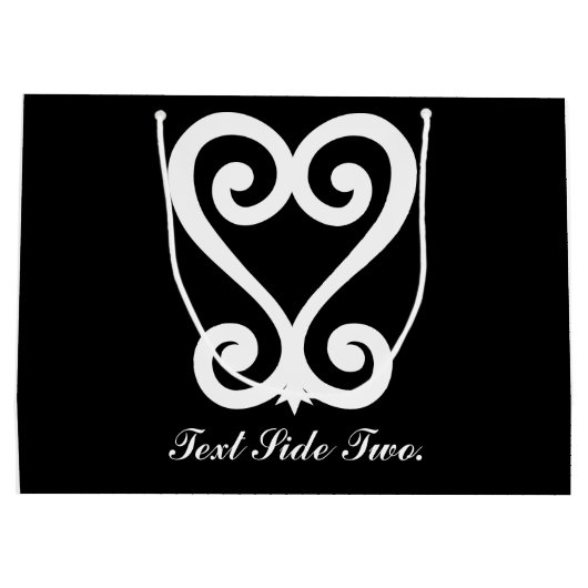 Sankofa |のリターンはそれに- Adinkraの記号を得、 ラージペーパーバッグ (裏面)