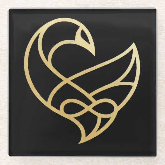Sankofa Ascension Sankofa Bird Coasters ガラスコースター (正面)