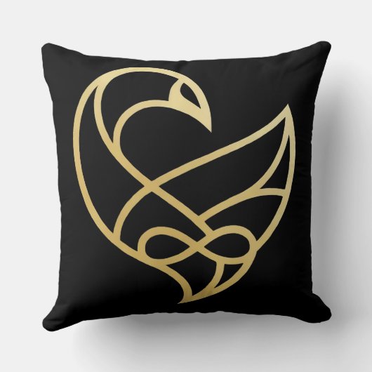 Sankofa Ascension Sankofa Bird Throw Pillow クッション (裏面)
