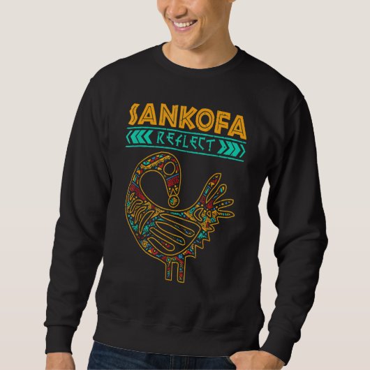 Sankofa Black History Afro African Pride Men Women スウェットシャツ (正面)