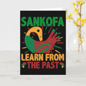 Sankofa Symbol And Adinkra Ghana For Black History カード (黄色い花)