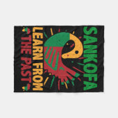 Sankofa Symbol And Adinkra Ghana For Black History フリースブランケット (正面(横))