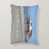 Sankt Peter Ording House on stilts photo with文字 アクセントクッション (裏面(縦))