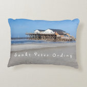 Sankt Peter Ording House on stilts photo with文字 アクセントクッション (裏面)