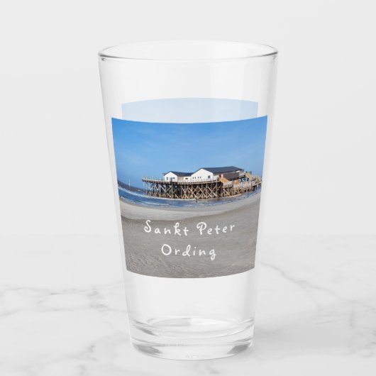Sankt Peter Ording House on stilts photo with文字 タンブラーグラス (正面)