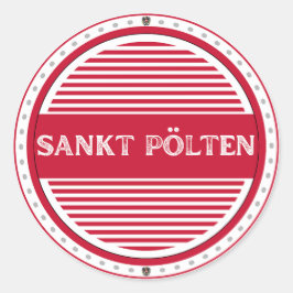 Sankt Pölten City Pride Emblem – Austrian Identity ラウンドシール