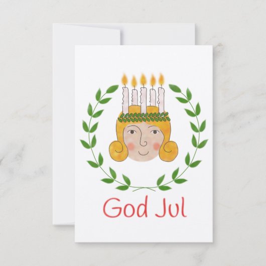 Sankta Luciaグリーティングカード（フラットカード） カード (正面)