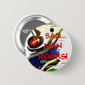 SANMANROCKS! 、シカゴ! 2007年 缶バッジ (正面&裏面)