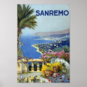 Sanremoイタリアヨーロッパのヴィンテージ旅行ポスター ポスター