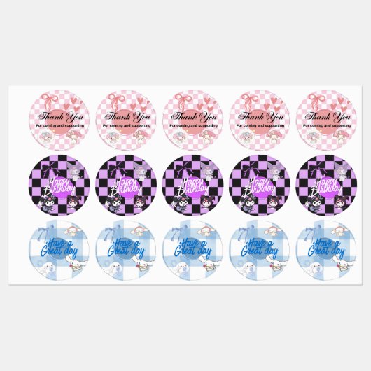 Sanrio characters stickers ラベル (シート)