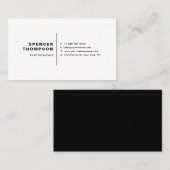 Sansモダン Serifタイポグラフィミニマル 名刺 (正面/裏面)