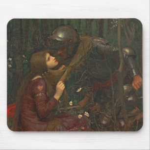 Sans Merci 1893年Laの美女の貴婦人(キャンバスの油) マウスパッド
