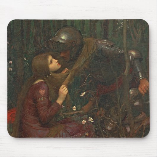 Sans Merci 1893年Laの美女の貴婦人(キャンバスの油) マウスパッド (正面)