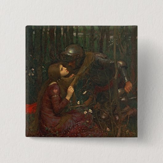 Sans Merci 1893年Laの美女の貴婦人(キャンバスの油) 缶バッジ (正面)
