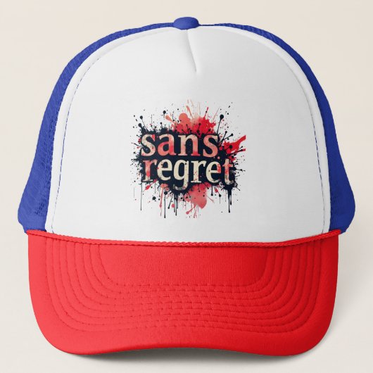 Sans Regret – Urban Splash Art Quote キャップ (正面)