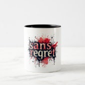 Sans Regret – Urban Splash Art Quote ツートーンマグカップ (中央)