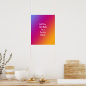 Sans-Serifカスタム文字ピンク黄色の追加グラデーション ポスター (キッチン)