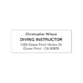 Sans Serifビジネス差出人住所 |木製 ラバースタンプ (インプリント)