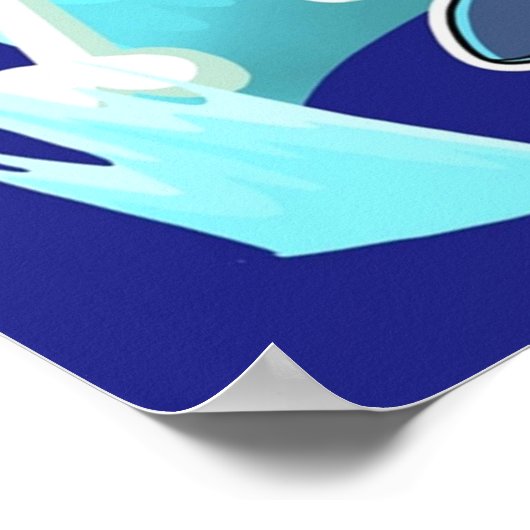 Sans Undertable Skeleton カッコいい Pixel Art Being Laz ポスター (角)