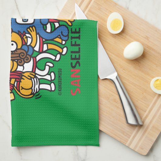 Sanselfie キッチンタオル (四つ折り)