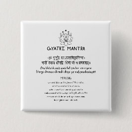 Sanskrit Gyatri Mantra 缶バッジ