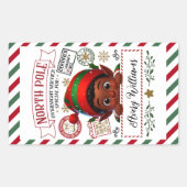 Santからのかわいいクリスマススペシャル配信 長方形シール (正面)