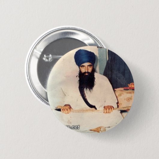 Sant Jarnail Singh Ji Khalsa Bhindranwale 缶バッジ (正面&裏面)