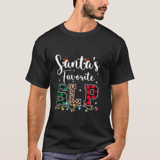 Santaお気に入りの SLP言語病理学者 Tシャツ (正面)