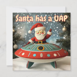 Santaお洒落とUFOクリスマスカード シーズンカード