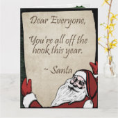 Santaからのメッセージ – 素敵なバージョン カード (黄色い花)