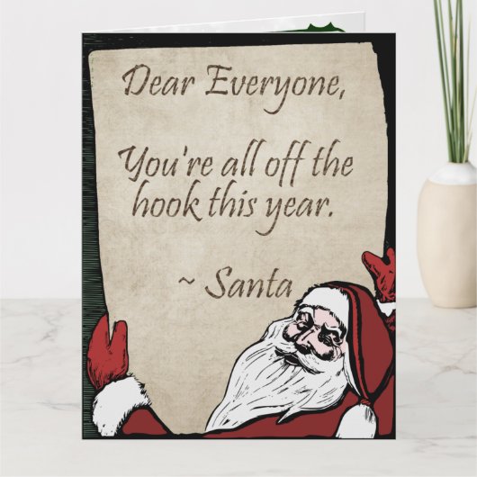 Santaからのメッセージ – 素敵なバージョン カード (正面)