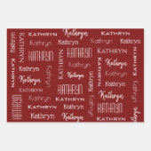 Santaからの特記写真/子供 ラッピングペーパーシート (正面3)