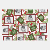 Santaからの特記写真/子供 ラッピングペーパーシート (正面)