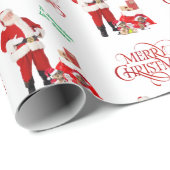 Santaから名前を子供へ付けてパーソナライズ ラッピングペーパー (ロールコーナー)