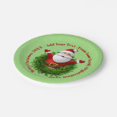 Santaがテキスト名をYear Red Green 7"と発表 ペーパープレート (アングル)