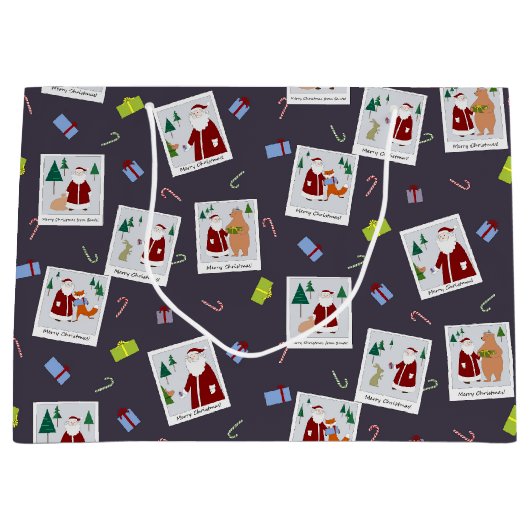 Santaとの抱き枕 ラージペーパーバッグ (正面)