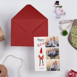 Santaとの複数の図解入りの、写真付きの写真 シーズンカード