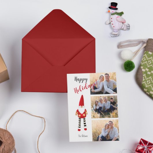 Santaとの複数の図解入りの、写真付きの写真 シーズンカード