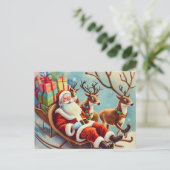 Santaとの踊り雪：メッセージの追加 シーズンポストカード (スタンド正面)