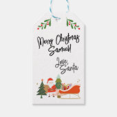 Santaのカスタマイズ可能なクリスマスプレゼントラベル- ギフトタグ (正面)