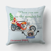 Santaのリストに入っていいけなる場合 クッション (裏面)