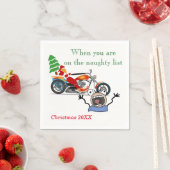 Santaのリストに入っていいけなる場合 スタンダードカクテルナプキン (インサイチュ)