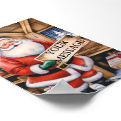 Santaの個人的なメッセージボード：クリスマスキープザ ポスター (角)