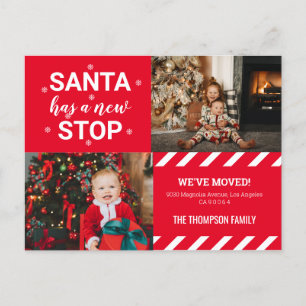 Santaの新しいストップ引っ越しました写真の移動 案内ポストカード