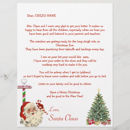 Santaの親書Your Child North Pole (正面)