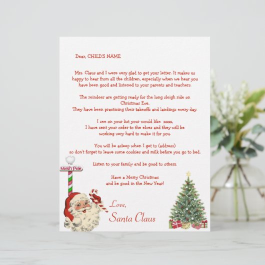 Santaの親書Your Child North Pole (スタンド正面)